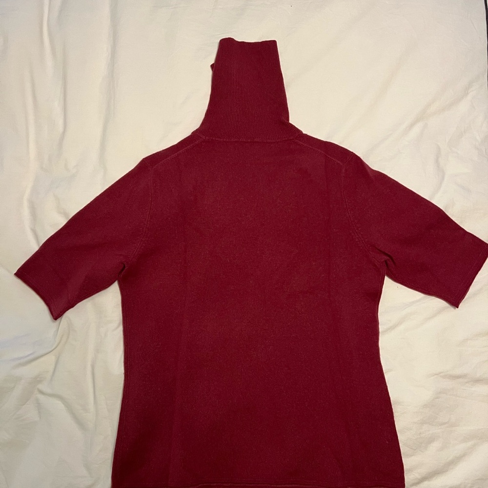 Magaschoni Deep Red Turtleneck Sweater
